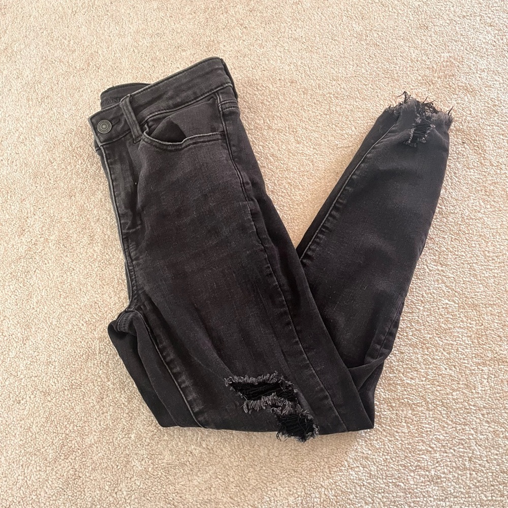 AE Black High-Waisted Jeggings